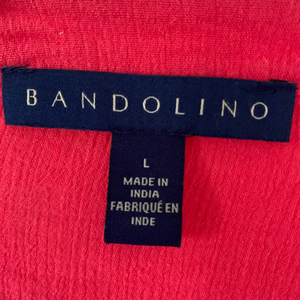 Bandolino Large Top Pink Corrine Smocked Henley Roll Tab Sleeve SDBW7759-PAP - Picture 8 of 10